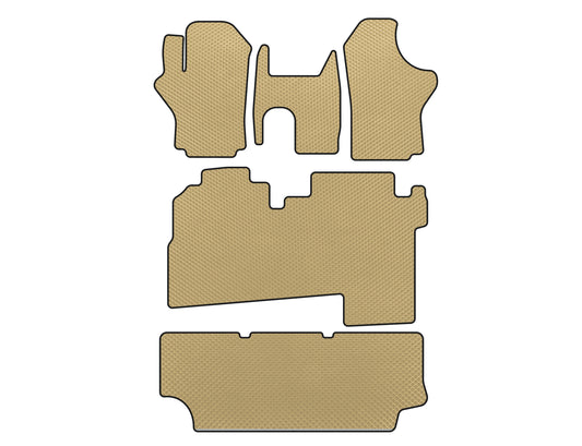 EVA floor mats (2004-2007, 3 rows, 8 seats, Beige) for Hyundai H200, H1, Starex 1998-2007 - image 1