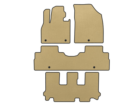 EVA Floor Mats (3 Rows, 8-Seater, Beige) for Hyundai Palisade 2018-2025 - image 1