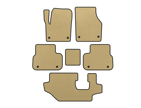 EVA Floor Mats (2014-2019, 3 Rows, Beige) for Land Rover Discovery Sport 2014- - image 1