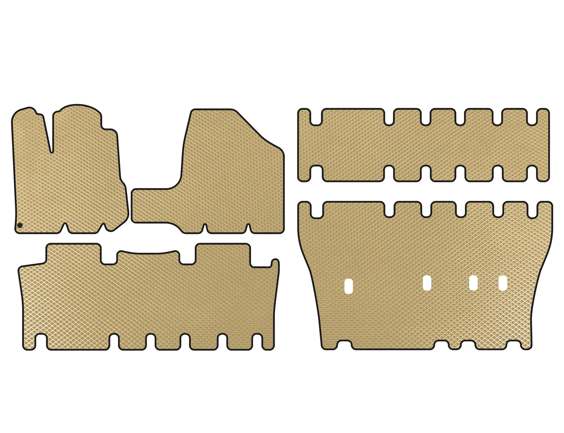 EVA Floor Mats (3 Rows, Beige) for Toyota Sienna 2003-2009 - image 1