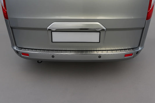 Chrome trim above license plate (without camera, stainless steel) for Ford Custom 2013-2022 - image 1