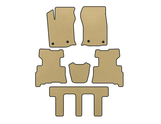 EVA Floor Mats (3 Rows, 2014-2024, 7-Seater, Beige) for Toyota 4Runner 2009-2024 - image 1