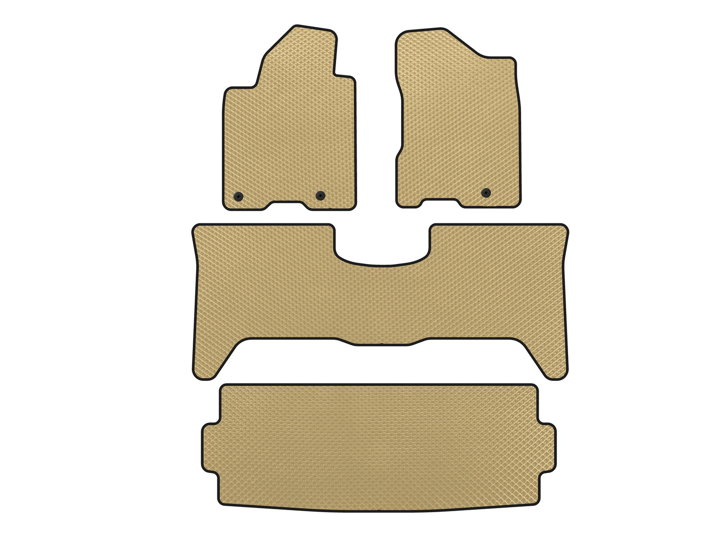 EVA Floor Mats (3 Rows, 2003-2008, Beige) for Nissan Armada 2003-2015 - image 1