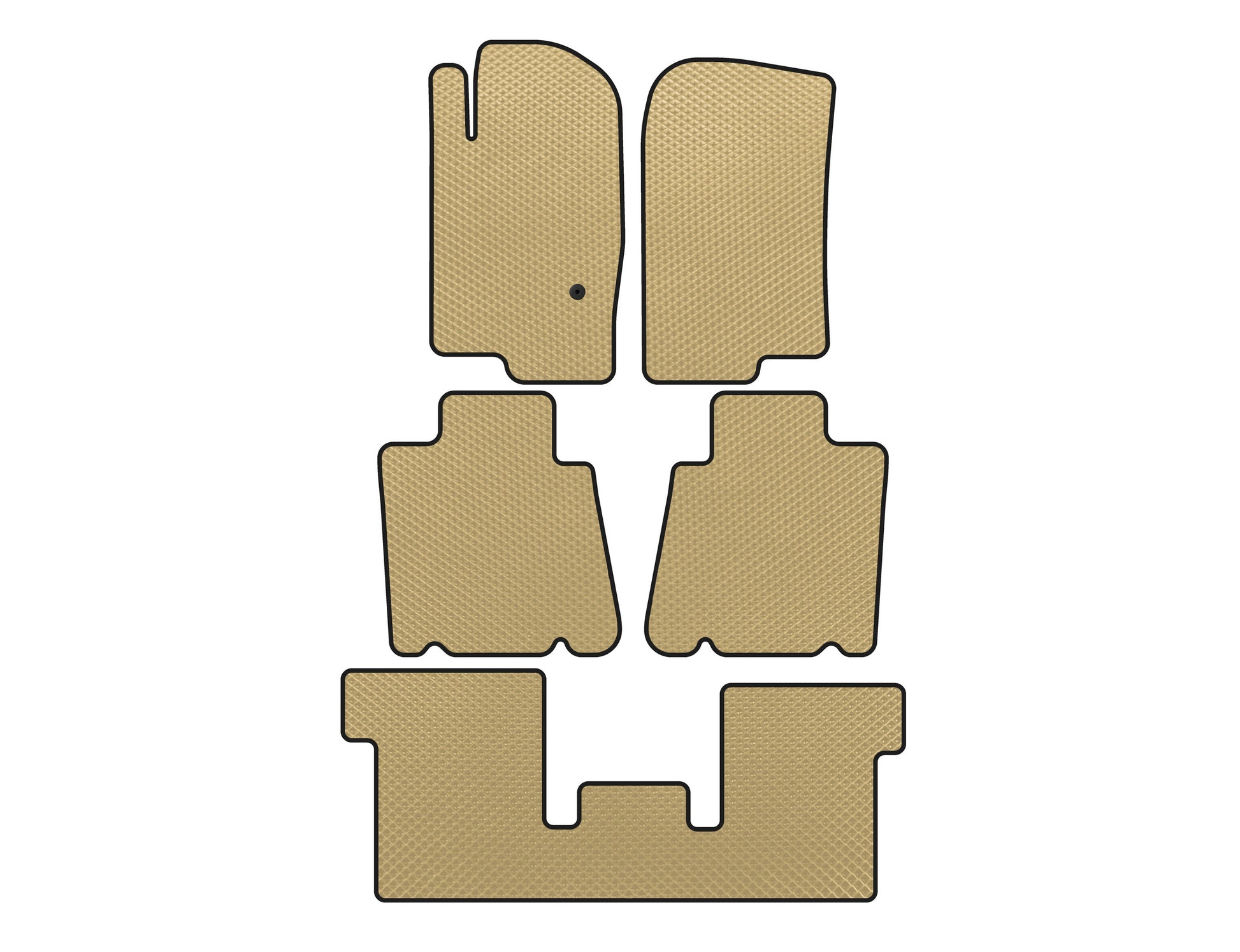 EVA Floor Mats (3 Rows, Beige) for Ford Explorer 2001-2005 - image 1