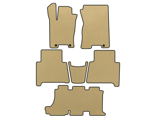 EVA Floor Mats (3 Rows, Beige) for Kia Mohave 2008-2016 - image 1