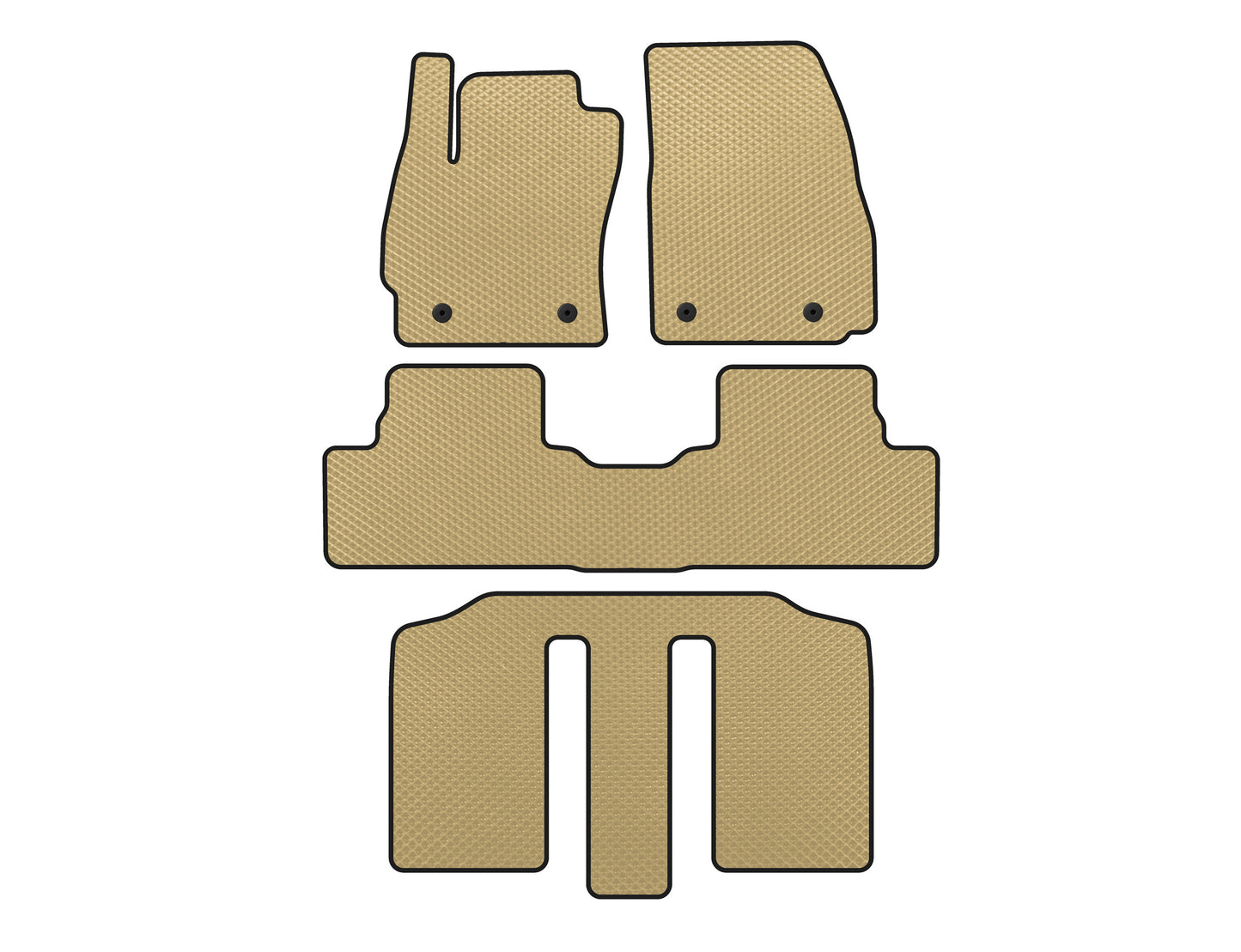 EVA Floor Mats (3 Rows, Beige) for Mazda 5 2010-2018 - image 1