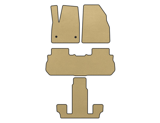EVA Floor Mats (3 Rows, 2017-2019, Beige) for GMC Acadia 2017- - image 1