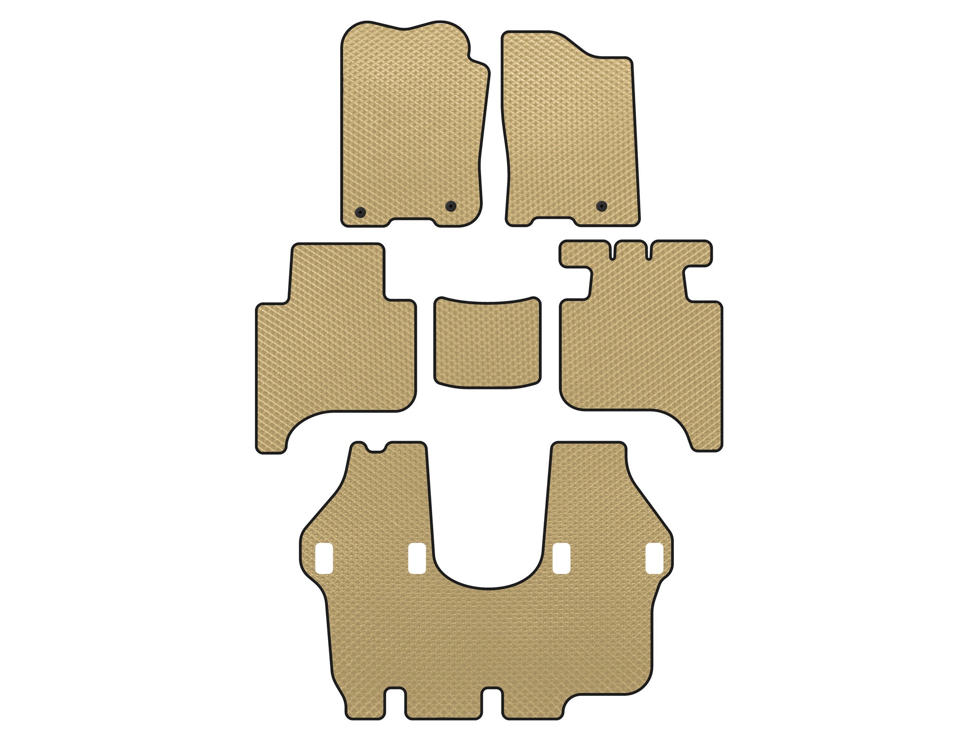 EVA Floor Mats (3 Rows, 2004-2008, Beige) for Infiniti QX56 2004-2010 - image 1
