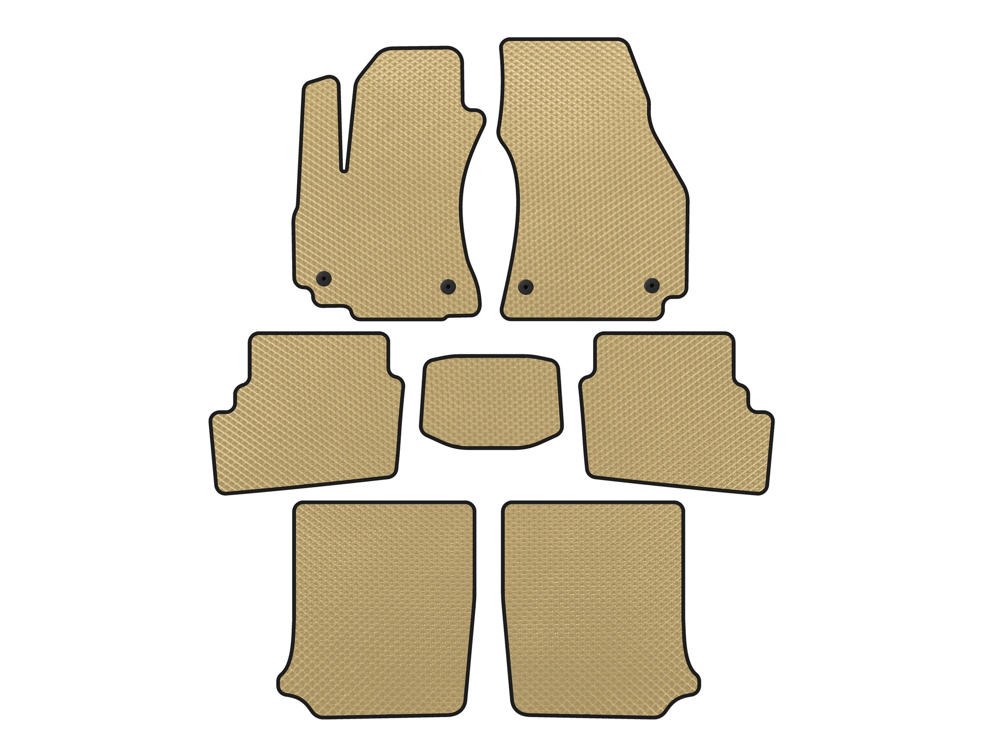 EVA Floor Mats (3 Rows, 2003-2005, 7-Seater, Beige) for Opel Zafira A 1998-2005 - image 1