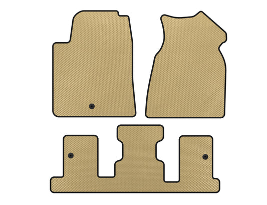 EVA Floor Mats (1+3 Row, 2013-2017, Beige) for GMC Acadia 2006-2017 - image 1