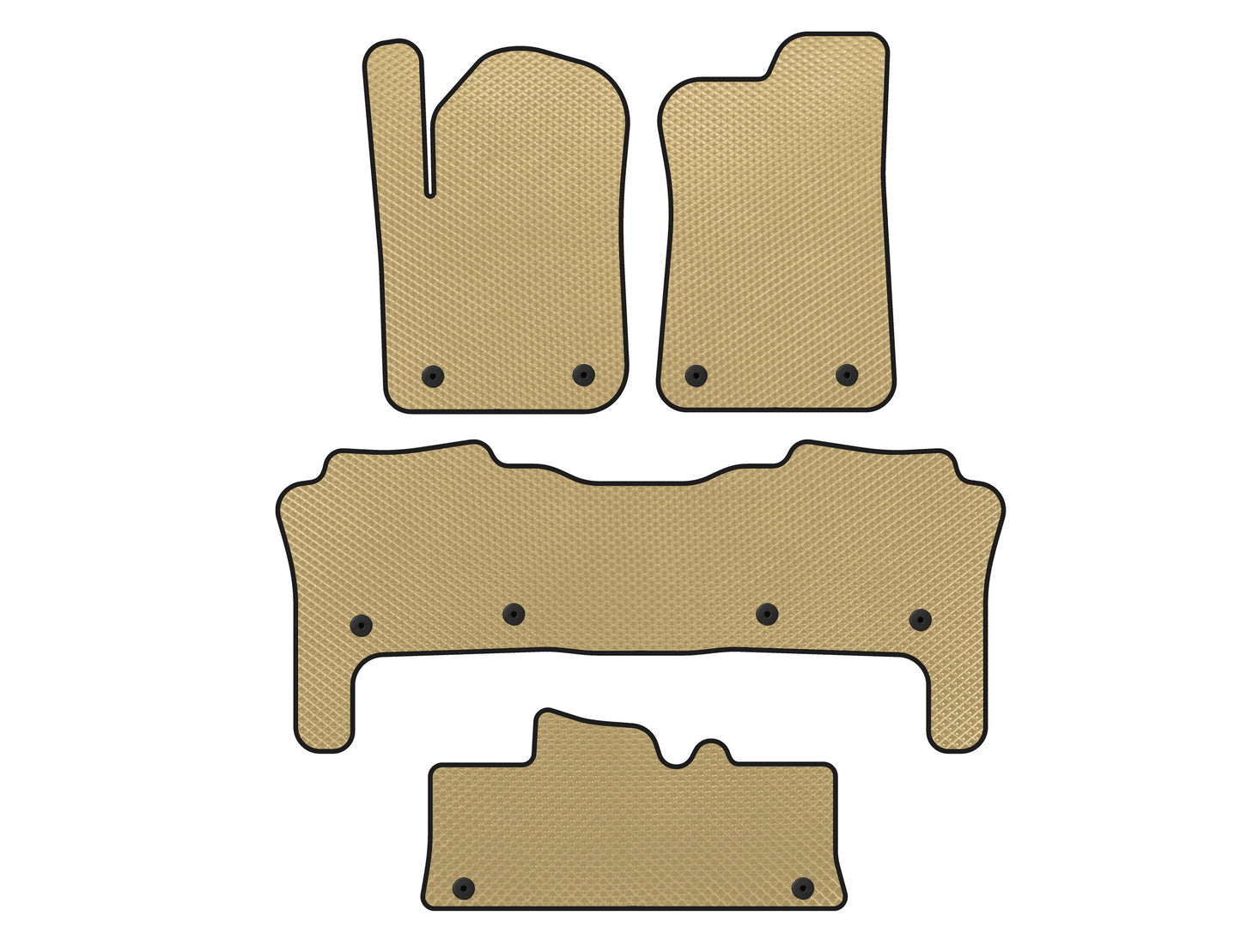 EVA Floor Mats (3 Rows, Beige) for Infiniti QX56 2010-2013 - image 1
