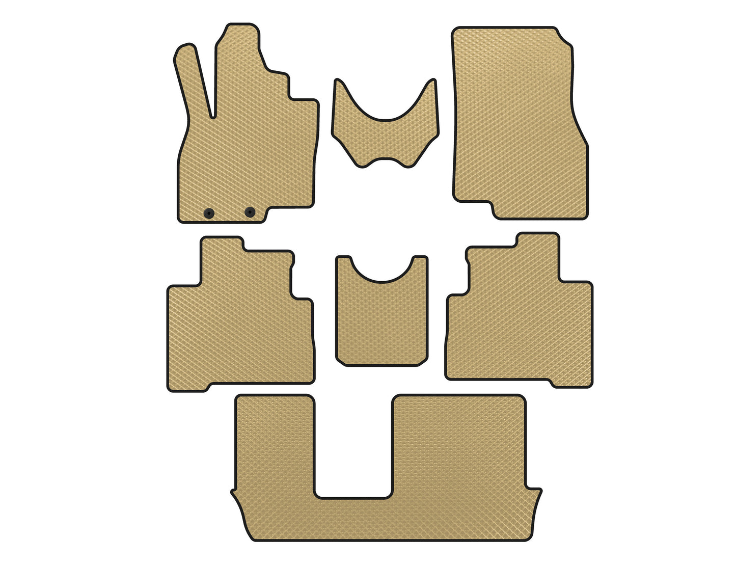 EVA Floor Mats (3 Rows, Beige) for Mitsubishi Grandis 2003-2011 - image 1