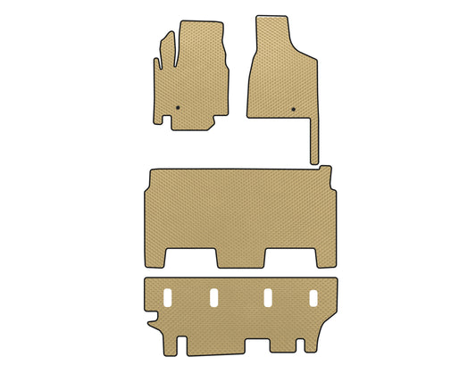 EVA Floor Mats (2008-2020, 3 Rows, 8-Seater/Trim SXT, Beige) for Dodge Grand Caravan V 2008-2020 - image 1