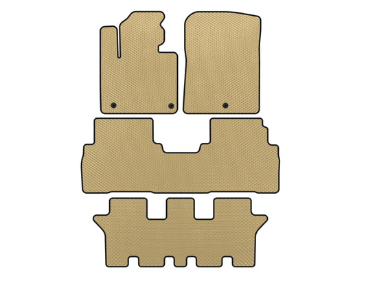 EVA Floor Mats (3 Rows, 7-Seater, Beige) for Kia Sorento III UM 2014-2020 - image 1