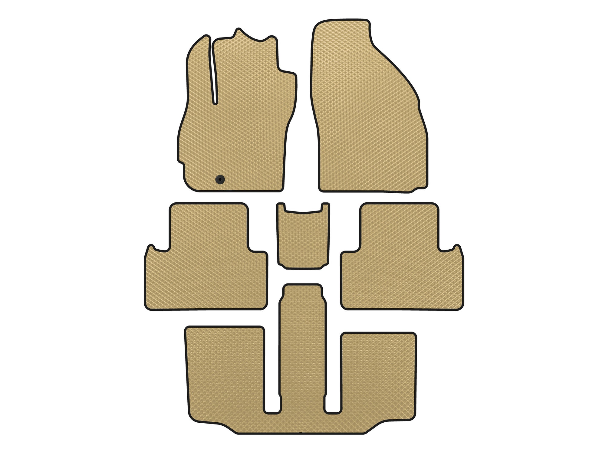 EVA Floor Mats (3 Rows, 7-Seater, Beige) for Mazda 5 2005-2009 - image 1