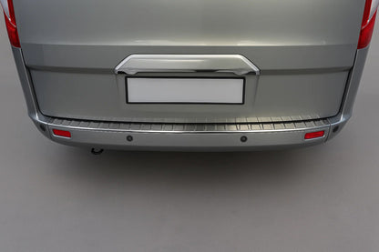 Chrome trim above license plate (without camera, stainless steel) for Ford Custom 2013-2022 - image 1