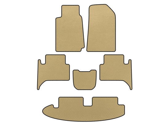 EVA Floor Mats (3 Rows, Beige) for Chevrolet Trailblazer 2012-2019 - image 1