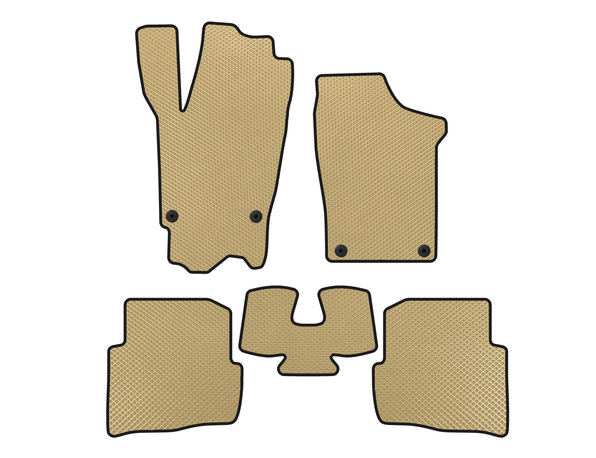 EVA Floor Mats (HB, 3-Door, Beige) for Volkswagen Fox 2003-2021 - image 1