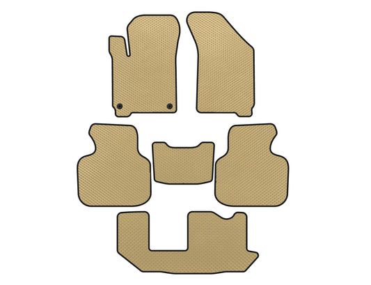 EVA Floor Mats (2011-2020, 3 Rows, 7-Seater, Beige) for Dodge Journey 2008-2020 - image 1