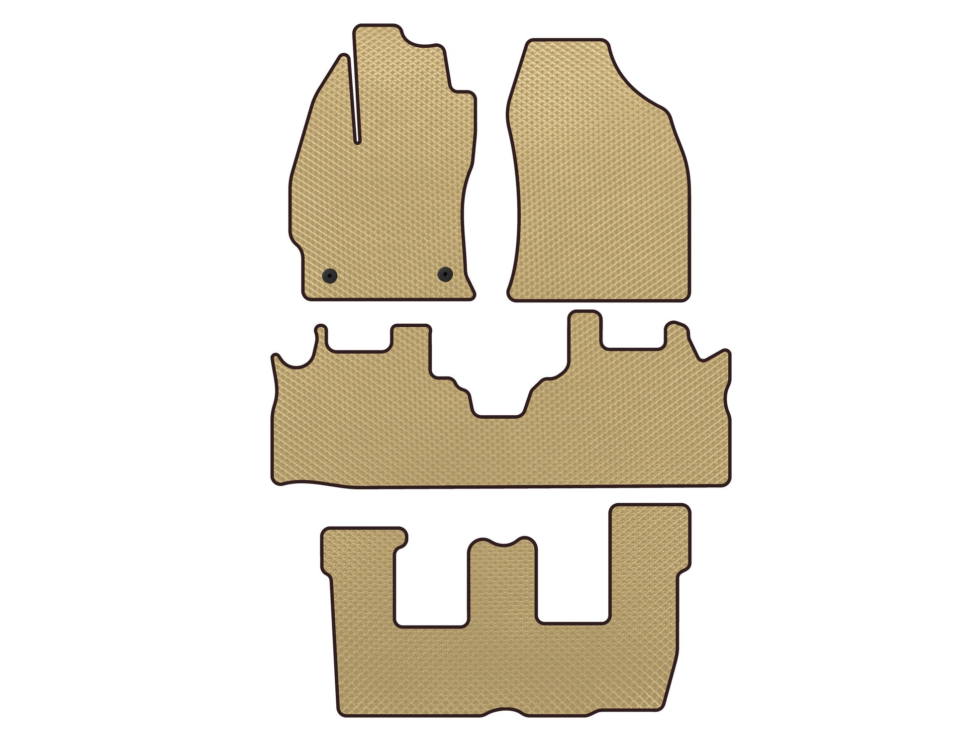 EVA Floor Mats (3 Rows, Beige) for Toyota Prius - image 1
