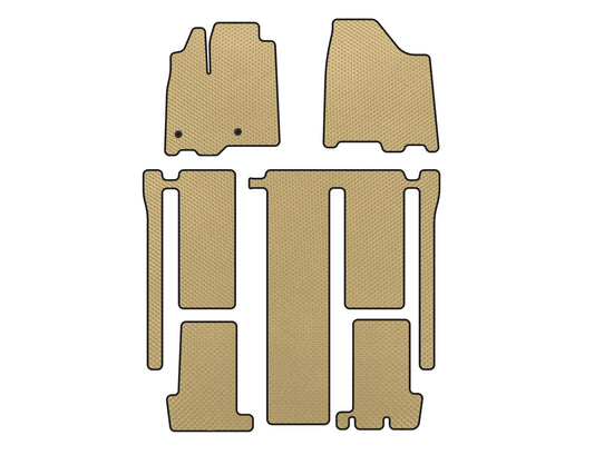 EVA Floor Mats (3 Rows, Beige) for Toyota Sienna 2010-2020 - image 1