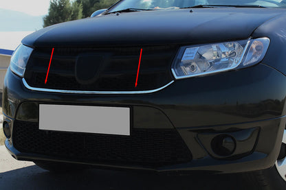 Grille trim insert (1 pc, stainless steel) for Dacia Logan MCV 2013-2020 - image 1