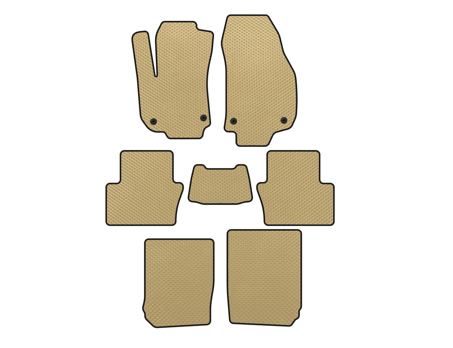 EVA Floor Mats (3 Rows, Beige) for Opel Zafira B 2005-2011 - image 1