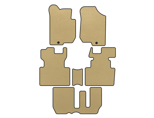 EVA Floor Mats (2006-2012, 3 Rows, 7-Seater, Beige) for Kia Carens 1999-2012 - image 1