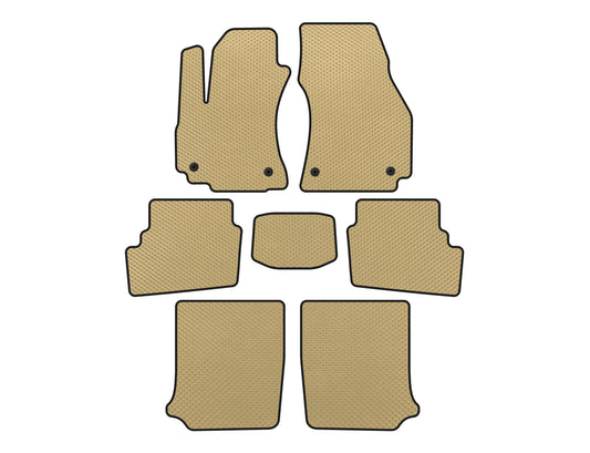 EVA Floor Mats (3 Rows, 2003-2005, 7-Seater, Beige) for Opel Zafira A 1998-2005 - image 1