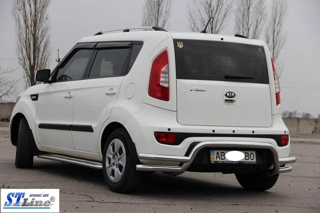 Back protection AK007-2 (stainless) for Kia Soul II 2013-2018 - Reelken Auto