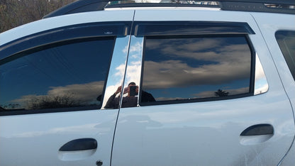 Stainless Steel Door Pillar Trim for Dacia Duster 2018-2024 - image 1