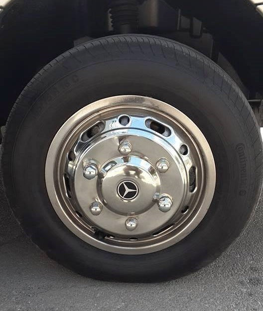 Stainless Steel Wheel Covers Exclusive V1 (2-piece, 4 pcs) for Mercedes Sprinter W906 2006-2018 - image 3