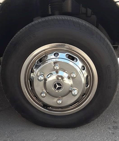 Stainless Steel Wheel Covers Exclusive V1 (2-piece, 4 pcs) for Mercedes Sprinter W906 2006-2018 - image 3