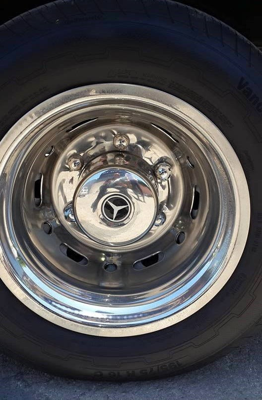 Stainless steel caps Exclusive V1 (2 roller, 4 pcs.) for Volkswagen Crafter 2006-2016 - image 5