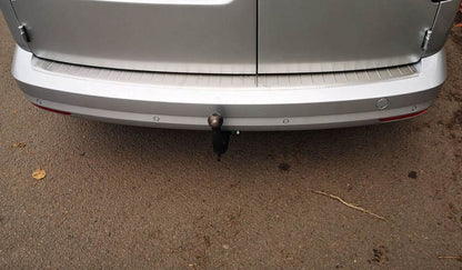 Pads on the rear bumper OmsaLine (stainless steel) for Volkswagen Caddy 2015-2020 - Reelken Auto