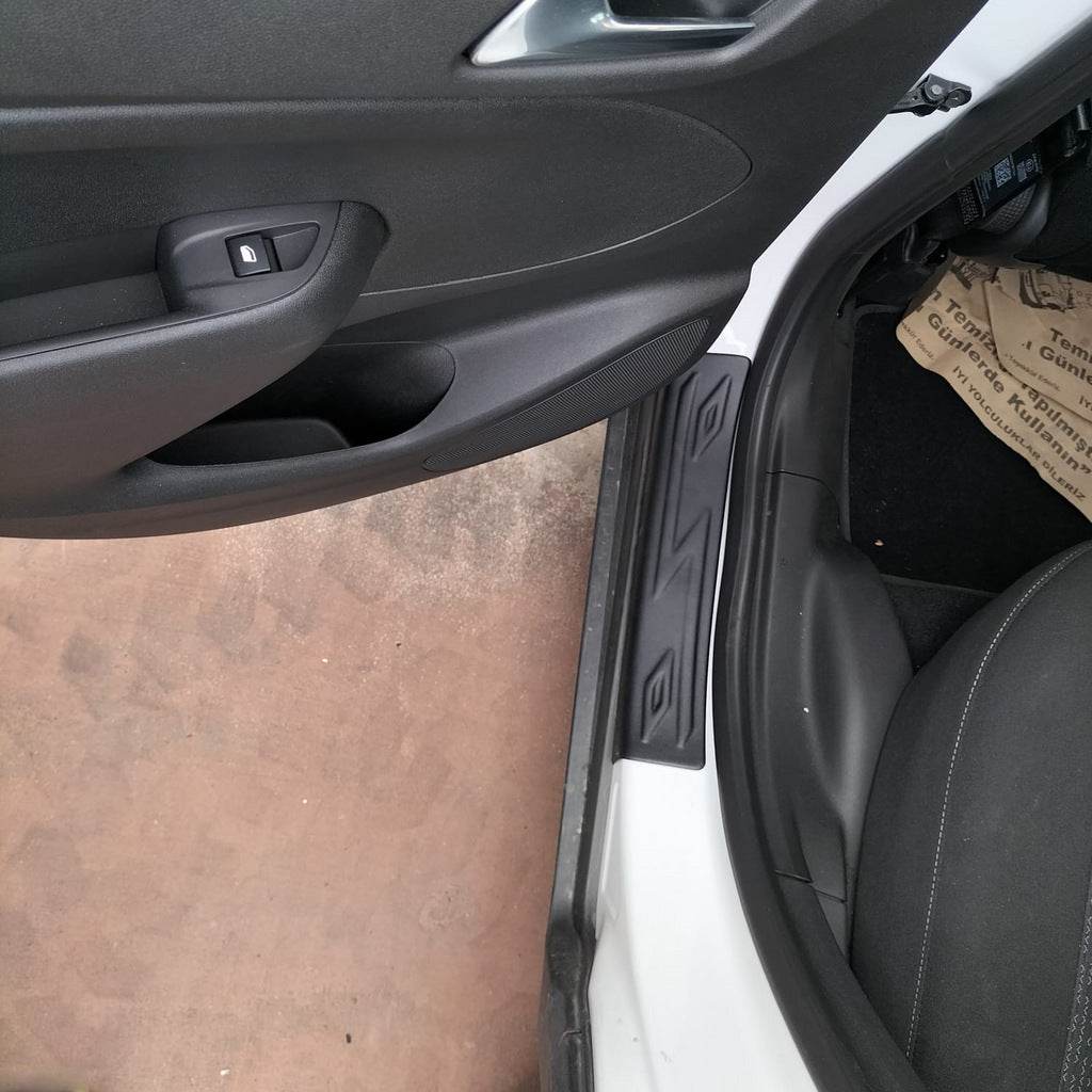 Door sills EuroCap (4 pcs, ABS) for Opel Crossland X - Reelken Auto