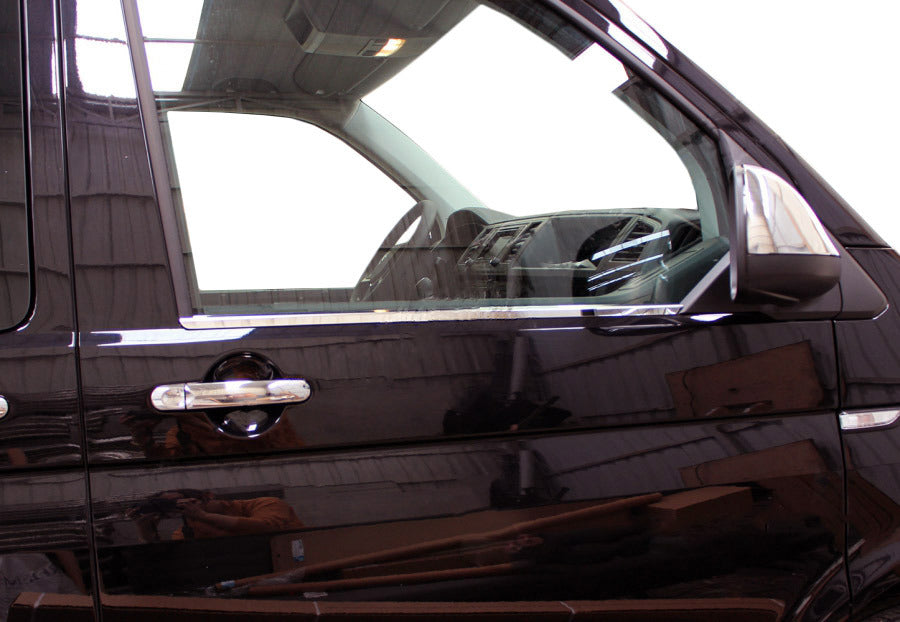 Window Trim (2 pcs, Stainless Steel) for Volkswagen T6 2015-2024 - image 3