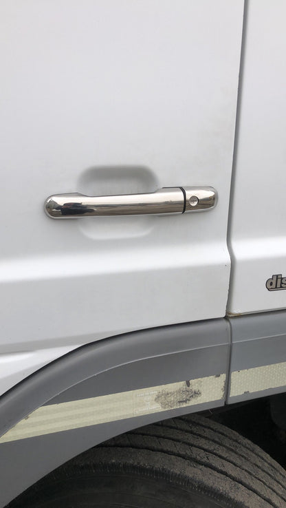 Pads for handles (2 pieces, stainless steel) for Mercedes Atego - image 1