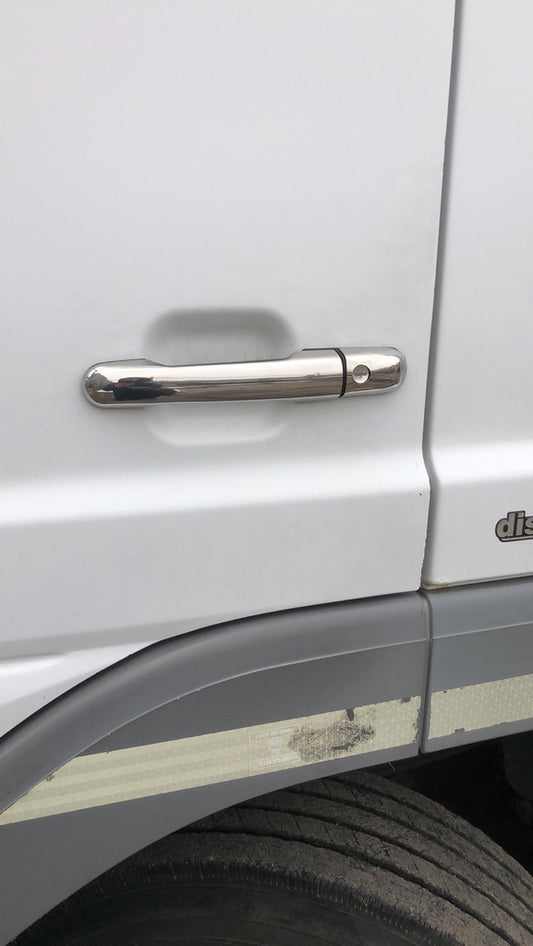 Pads for handles (2 pieces, stainless steel) for Mercedes Atego - image 1