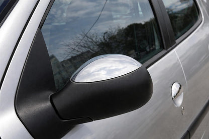 Mirror Covers (2 pcs, Stainless Steel) for Citroen C-3 2002-2009 - image 1