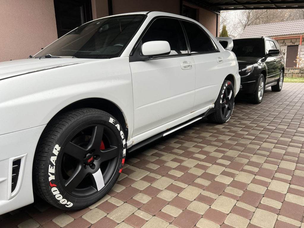 Universal overlays on side sills Niken White (ABS) (4pcs) - Reelken Auto