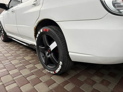 Universal overlays on side sills Niken White (ABS) (4pcs) - Reelken Auto