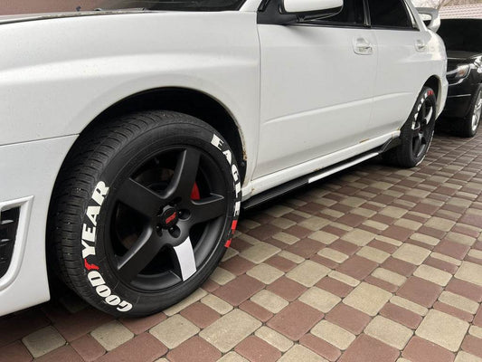 Universal overlays on side sills Niken White (ABS) (4pcs) - Reelken Auto