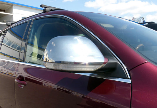 Covers for mirrors 2007-2010 ( 2 PCs, stainless steel) for Volkswagen Touareg 2002-2010 - image 1