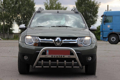 Bull Bar with Inscription WT004 (Stainless Steel) for Dacia Duster 2008-2018 - image 3