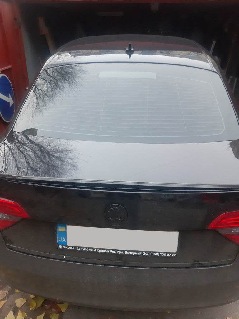 Spoiler LIP (Sunplex, black) (115.8cm * 6.3cm) for Skoda Superb 2009-2015 - Reelken Auto
