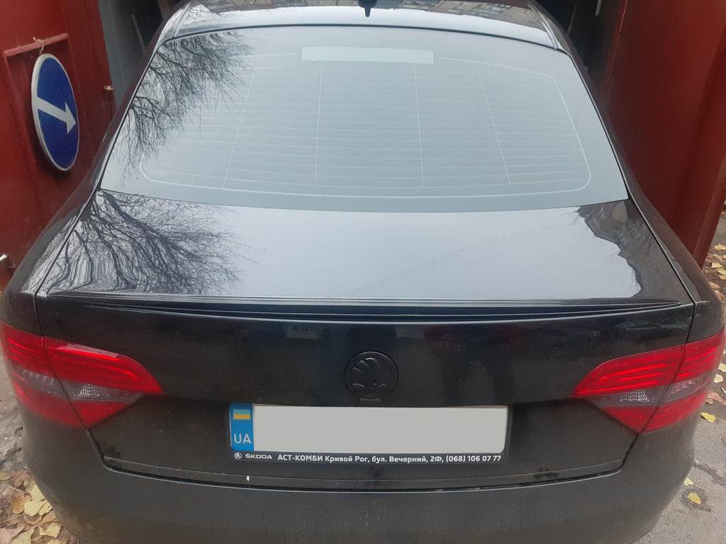 Spoiler LIP (Sunplex, black) (115.8cm * 6.3cm) for Skoda Superb 2009-2015 - Reelken Auto
