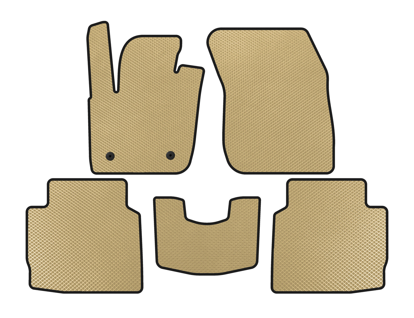EVA Floor Mats (2016-2020, SD, Beige) for Lincoln MKZ 2012-2020 - image 1