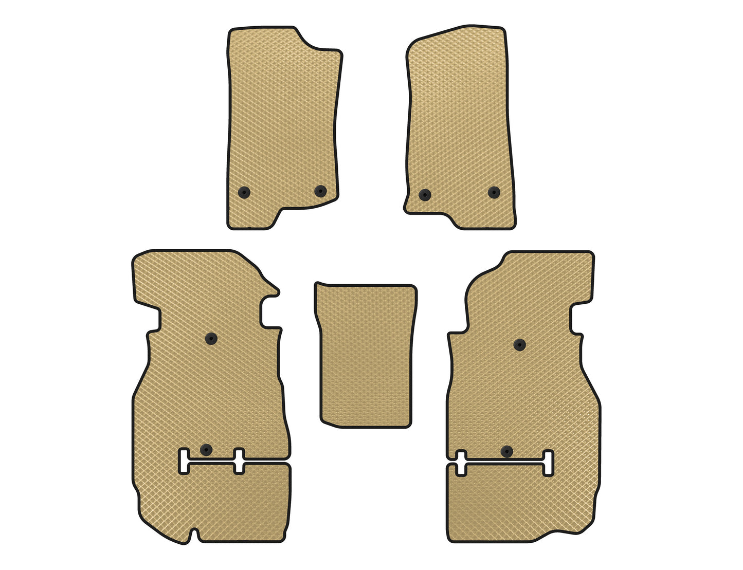 EVA Floor Mats (Rubicon Unlimited/5-Door, Beige) for Jeep Wrangler 2018- - image 1