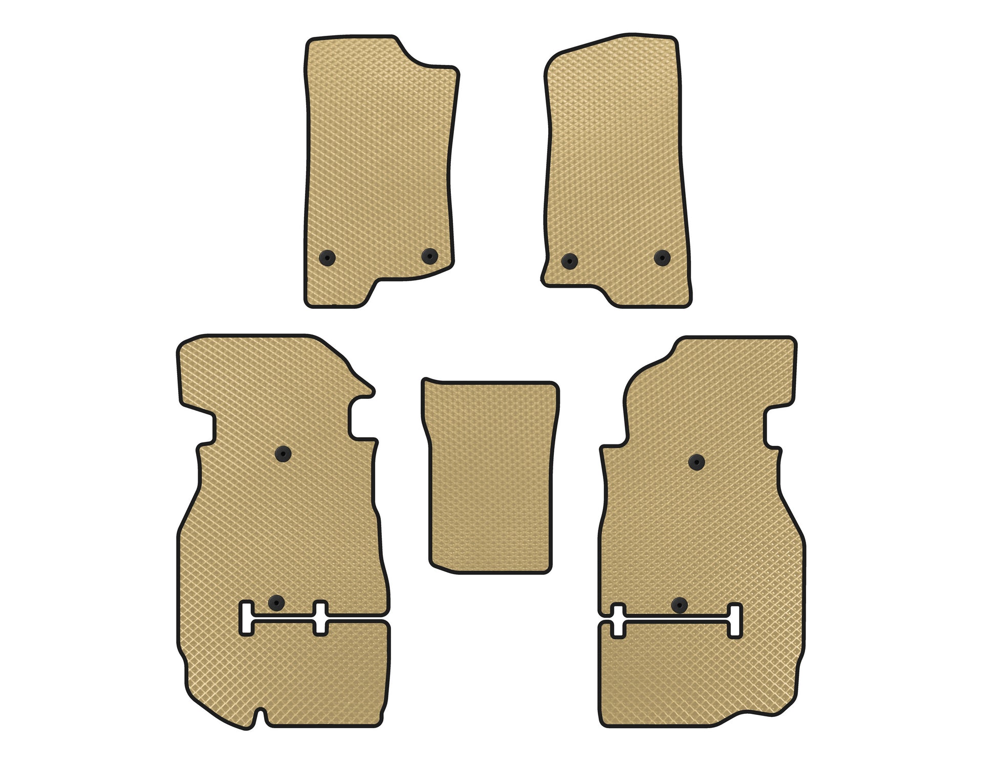 EVA Floor Mats (Rubicon Unlimited/5-Door, Beige) for Jeep Wrangler 2018- - image 1